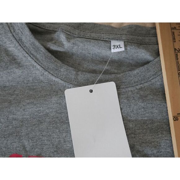 Teedino Dark Gray & Red 'Staying Alive' Skeleton Tee 3XL - Picture 8 of 9